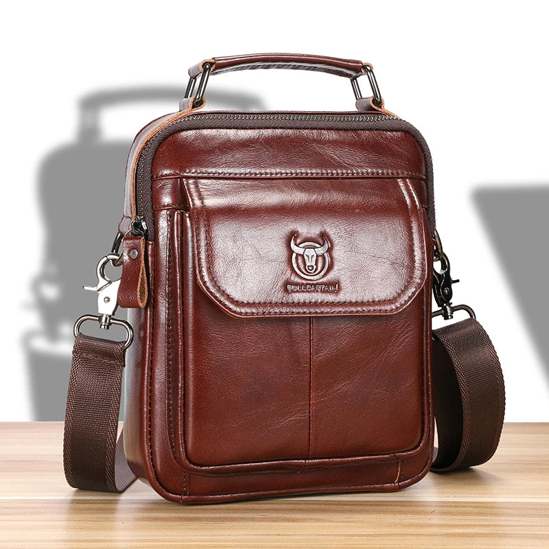 7.9 inch genuine leather shoulder bag