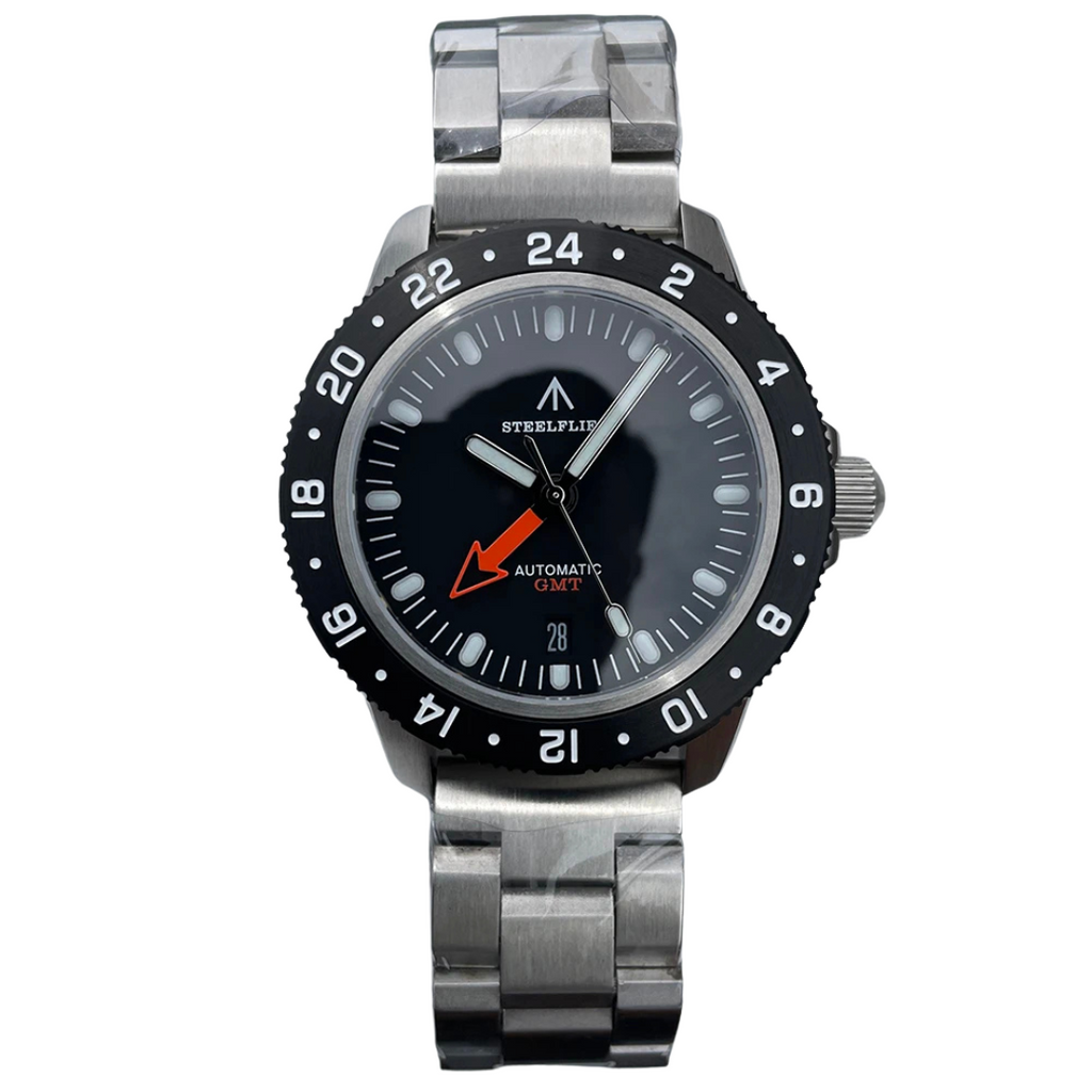 Superluminous Steel Bezel Wristwatch, Waterproof