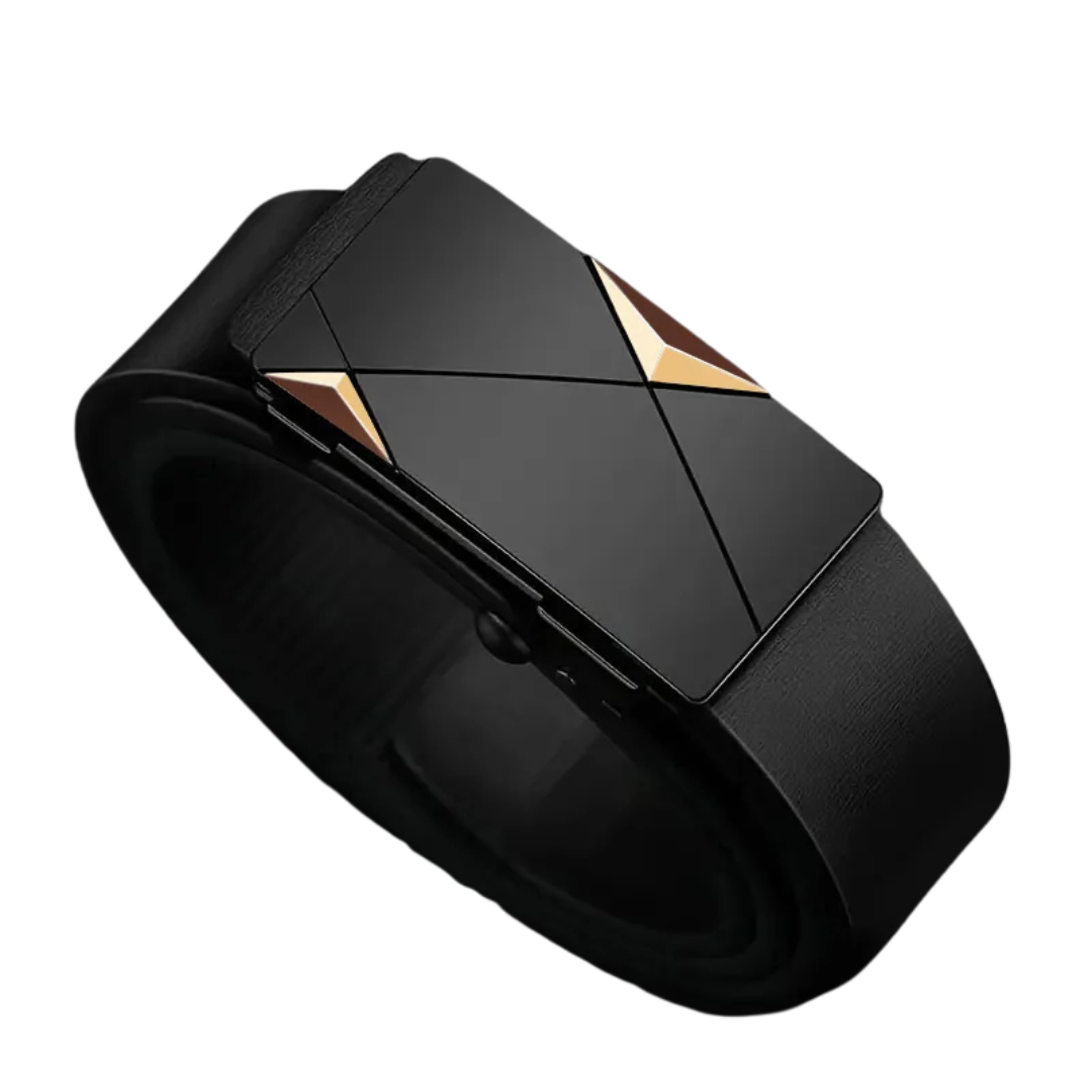 Men's Leather Belts with Automatic Buckle