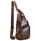Genuine leather shoulder bag, large capacity