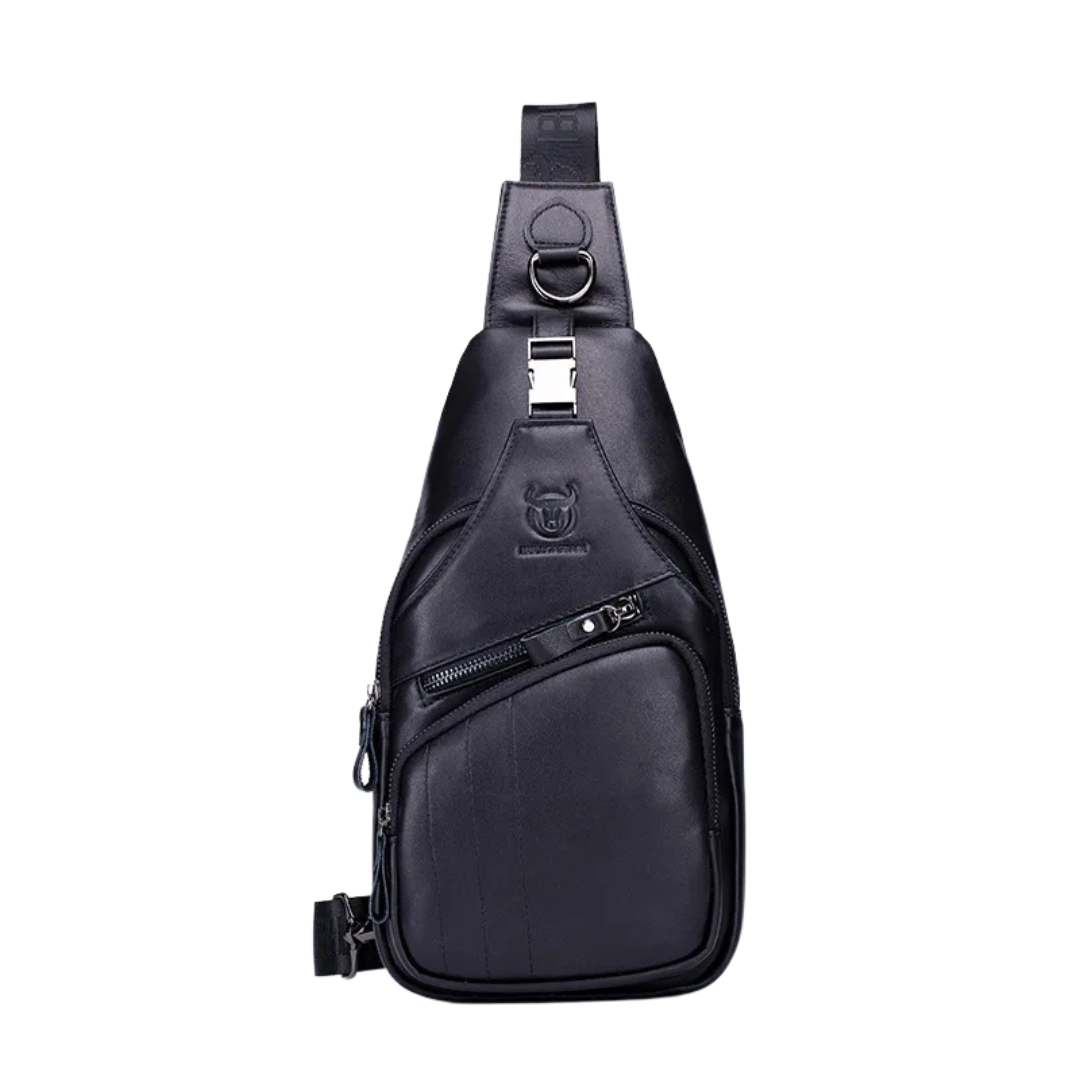 Genuine leather shoulder bag, large capacity