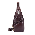 Genuine leather shoulder bag, large capacity