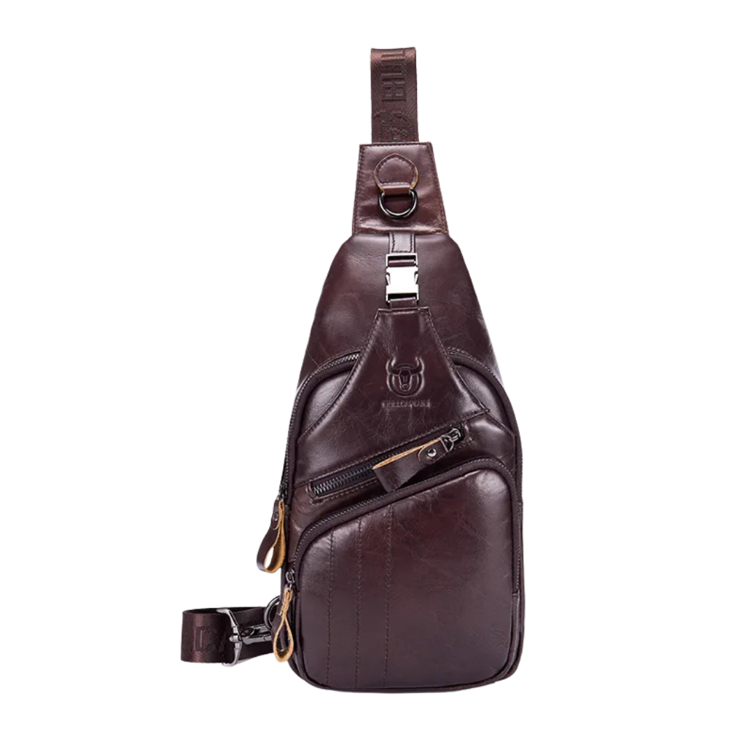 Genuine leather shoulder bag, large capacity
