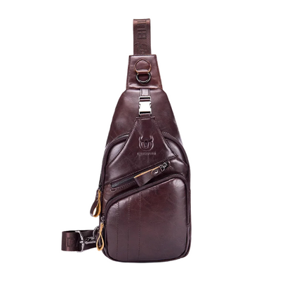 Genuine leather shoulder bag, large capacity