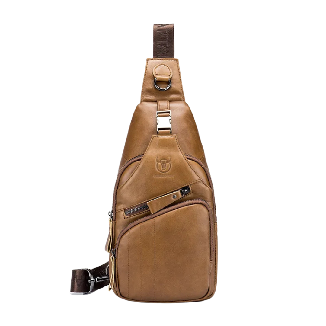 Genuine leather shoulder bag, large capacity