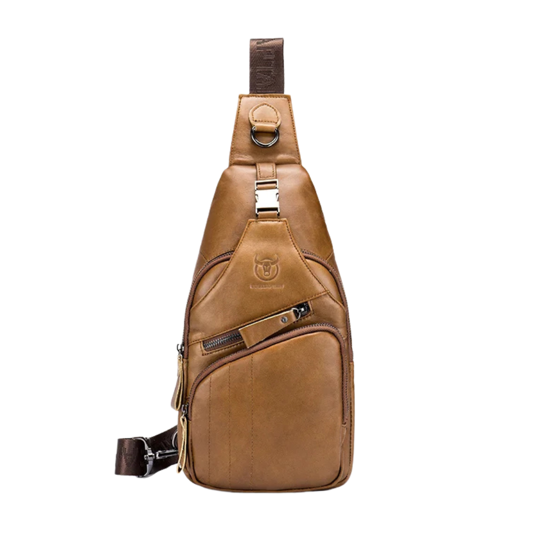 Genuine leather shoulder bag, large capacity