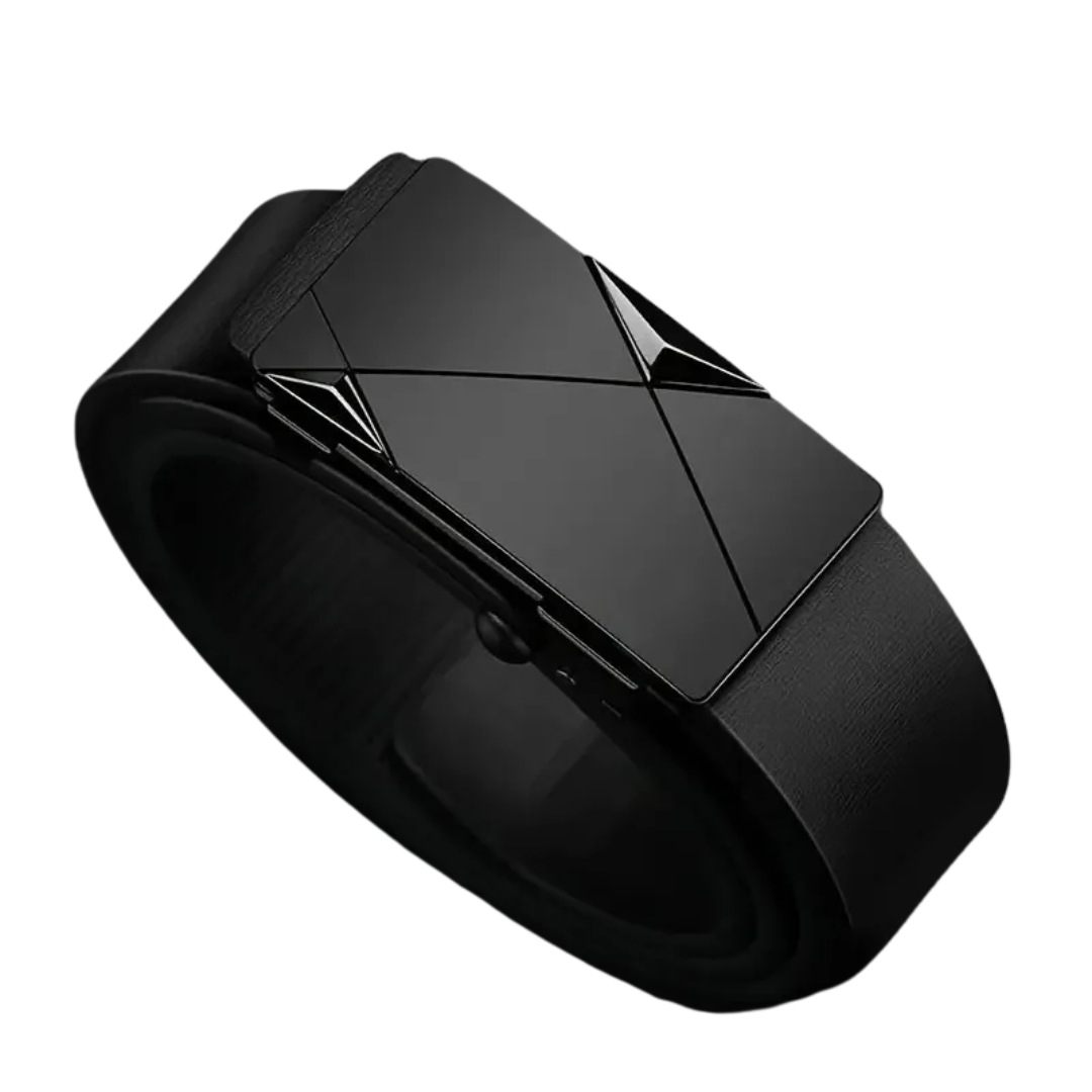 Men's Leather Belts with Automatic Buckle