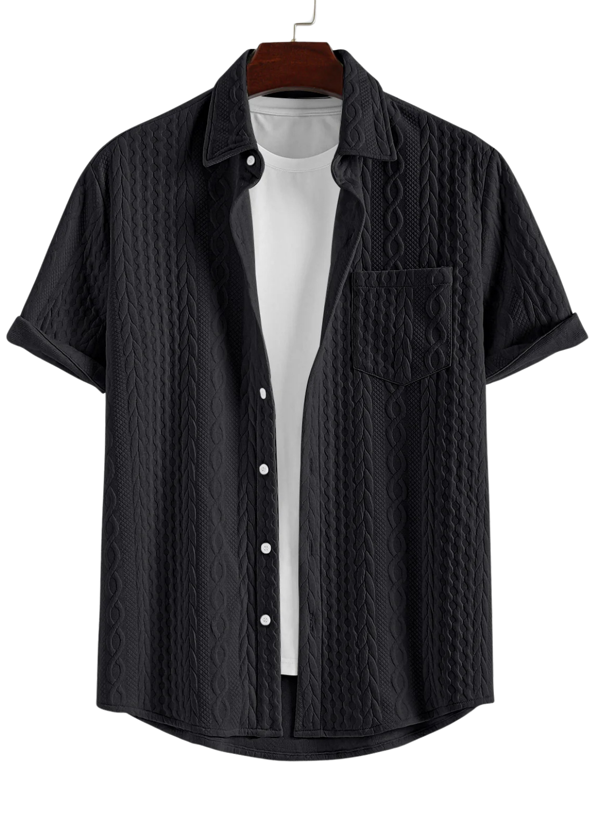 Summer T-shirt With Buttons, Front Pocket