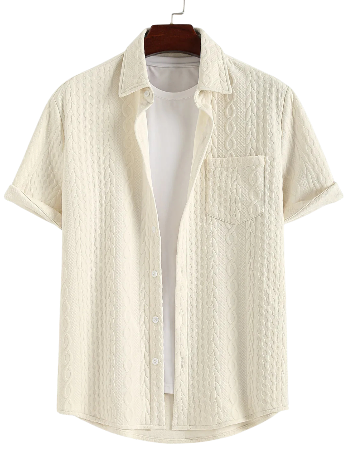 Summer T-shirt With Buttons, Front Pocket