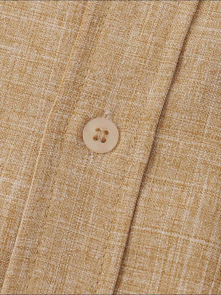 Men's Casual Cotton and Linen T-Shirt