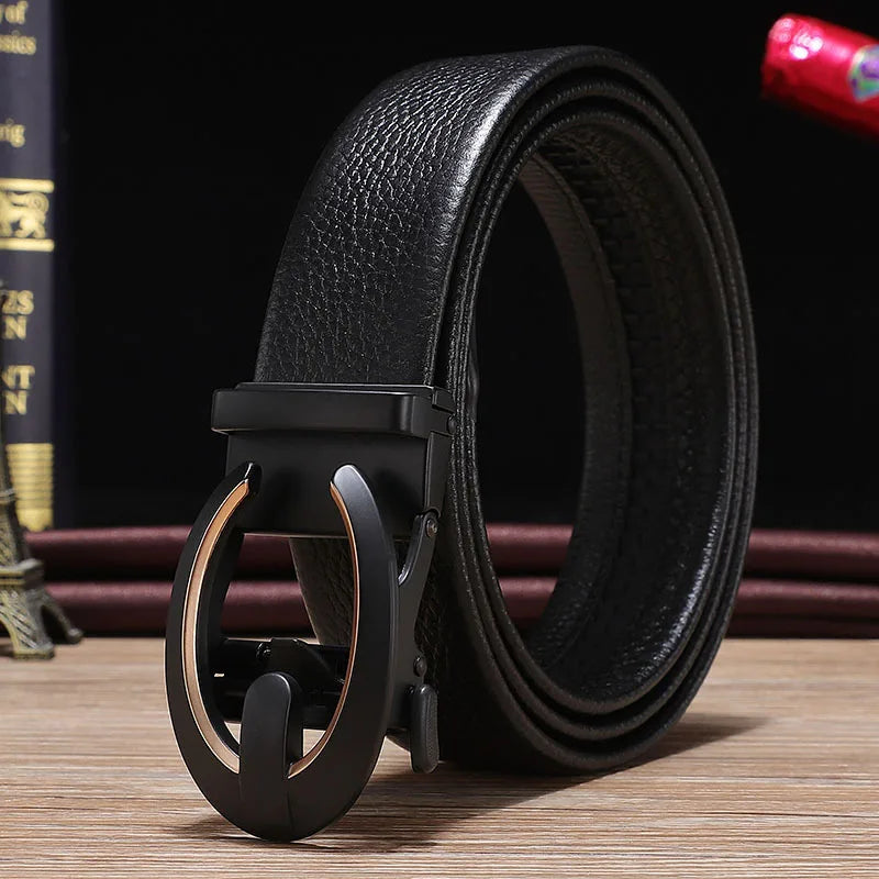 Men's Alloy Belts with Automatic Buckle