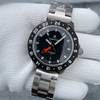 Superluminous Steel Bezel Wristwatch, Waterproof