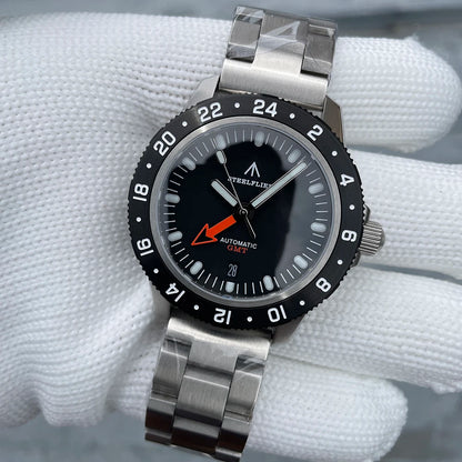 Superluminous Steel Bezel Wristwatch, Waterproof