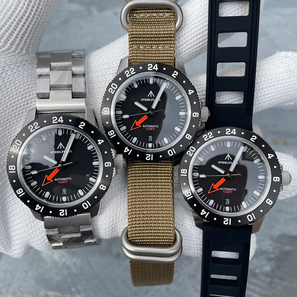 Superluminous Steel Bezel Wristwatch, Waterproof