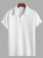 Men's Short Sleeve Knitted Polo Shirt