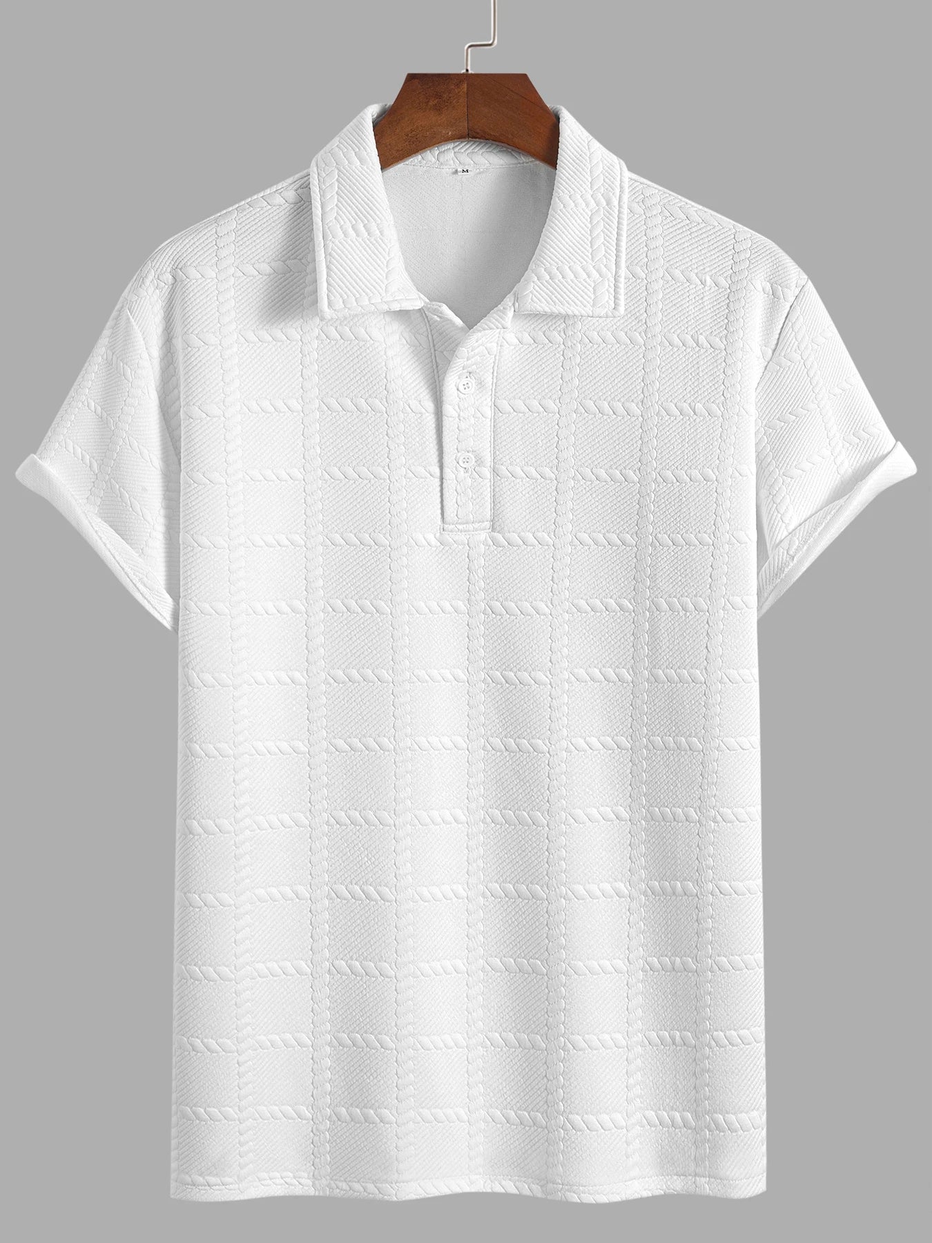 Men's Short Sleeve Knitted Polo Shirt