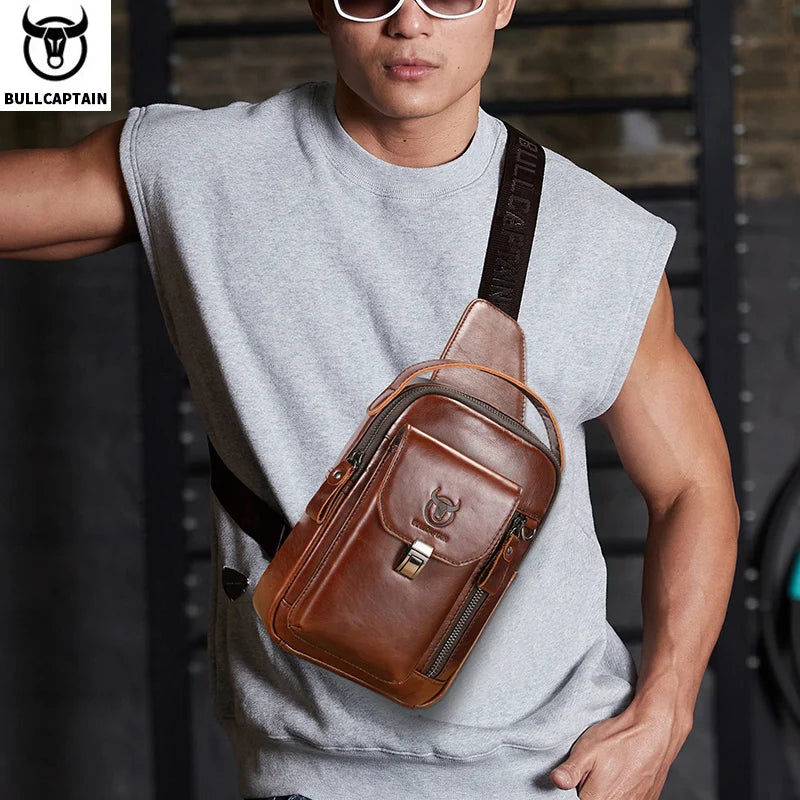 Genuine Leather Men's Shoulder Bag