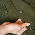 Maden Men Summer Vintage M42 Four Pocket Short Sleeve Shirts Cotton Green Loose Turn-down Collar Shirt Workwear Tops Male XL XXL