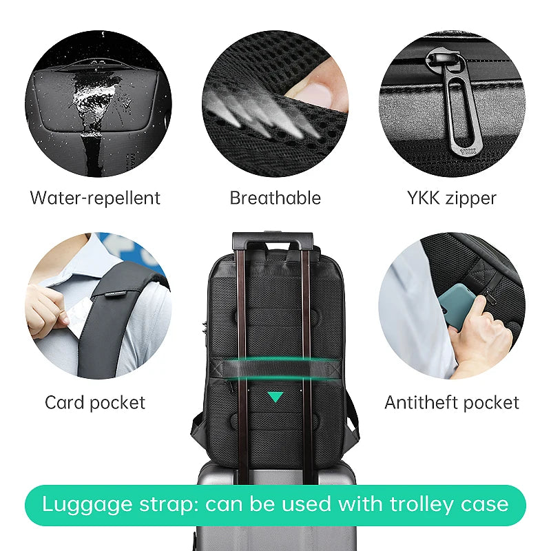 MARK RYDEN Anti Theft Backpack Men Multifunctional USB Water Repellent (15.6")