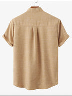 Men's Casual Cotton and Linen T-Shirt