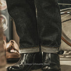 Non Stock 15oz Selvedge Jeans Unwashed Vintage Men's Five-Pocket Denim Pants Indigo