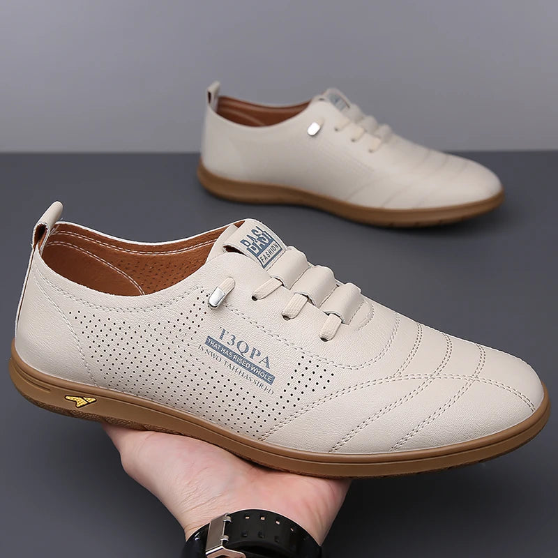 Breathable Men's Shoes, Fashion Leather Non-Slip,