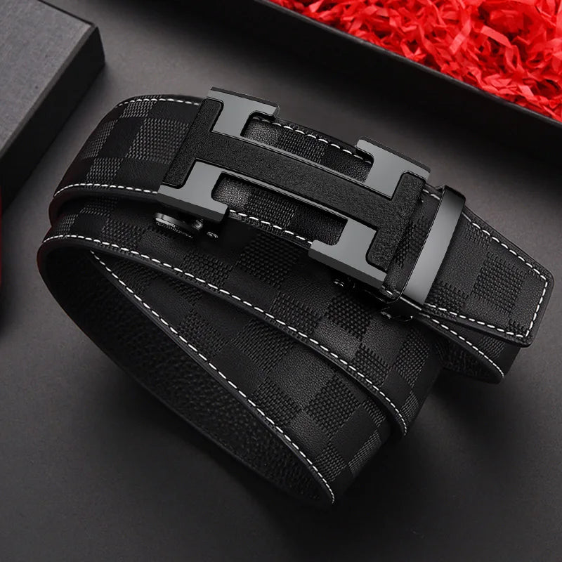 Men's Designer Belt, Automatic Buckle