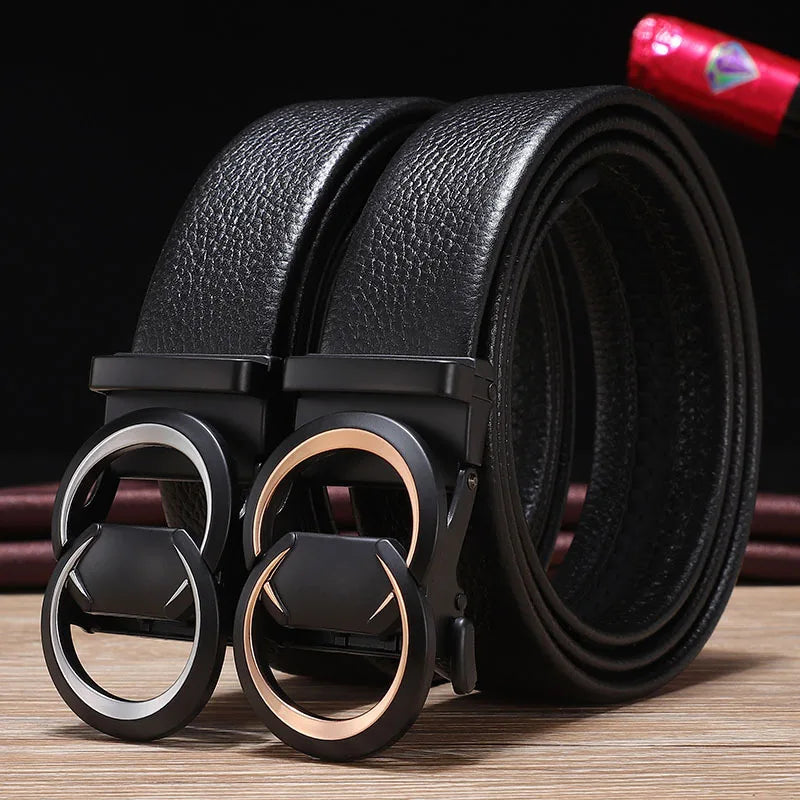 Men's Alloy Belts with Automatic Buckle