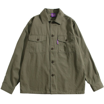 Japanese Streetwear High Quality Long Sleeve Shirt Men Clothing Harajuku Casual Cargo Coat Korean Fashion Trendy Top Male