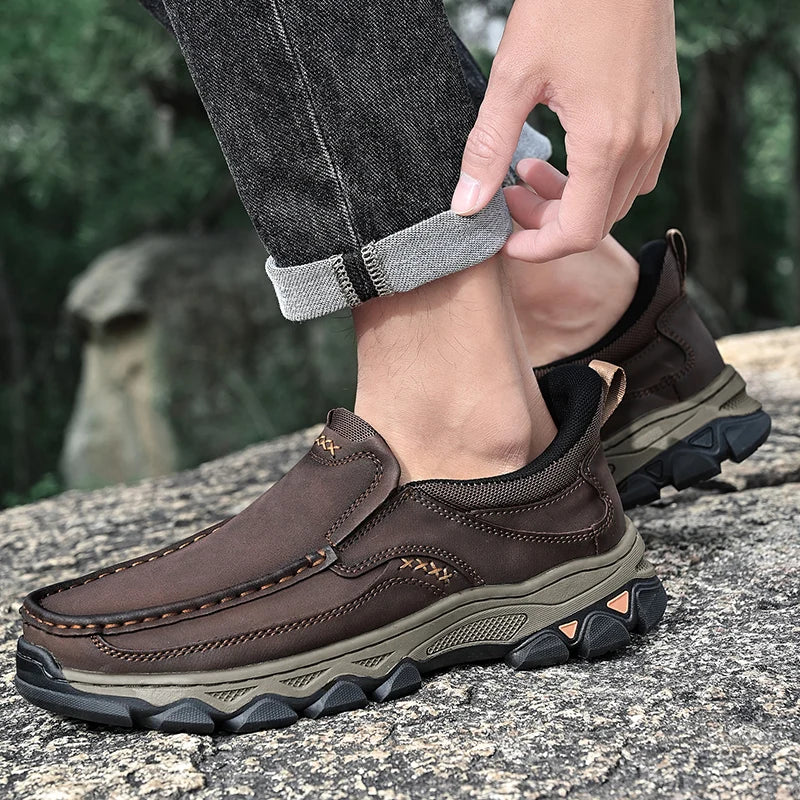 Men's Casual Shoes Cowhide Loafers Slip-On