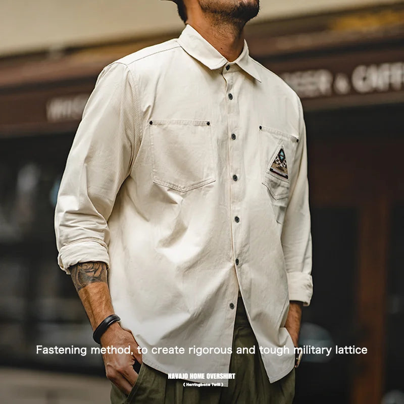 Maden Navajo Totem Print Long Sleeve Shirt