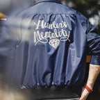 Maden New Vintage Navy Blue Embroidered Letter Jacket Lapel Zipper Casual Outerwear for Men's Autumn and Winter Versatile Coat