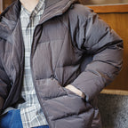 Maden New Casual 90% White Duck Down Hooded Grey Jacket Thickened Warm Coat for Men's Winter Clothes Versatile Puffer Jacket