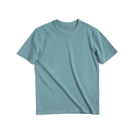 Maden Men's Vintage Heavyweight 300g T-Shirt Solid Color 100% Cotton Crewneck T-shirts White Classic Unisex Short Sleeve Tees