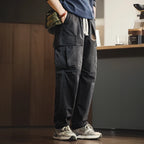 Maden Men Vintage Waterproof Cargo Pants Outdoor Baggy Multi-pocket Trousers Casual Straight Pants Spring and Autumn Plus Size