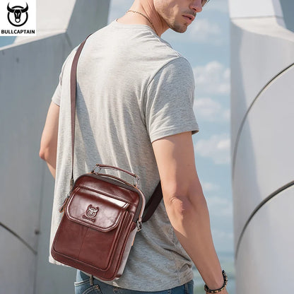 7.9 inch genuine leather shoulder bag