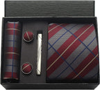 Men's Silk Plaid Tie Set