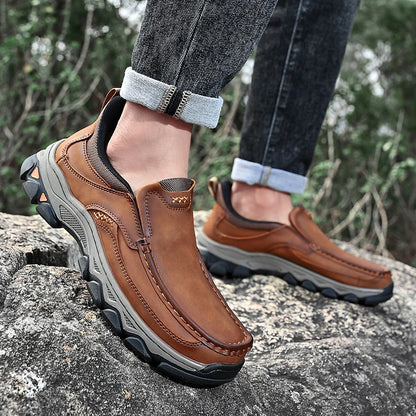 Men's Casual Shoes Cowhide Loafers Slip-On
