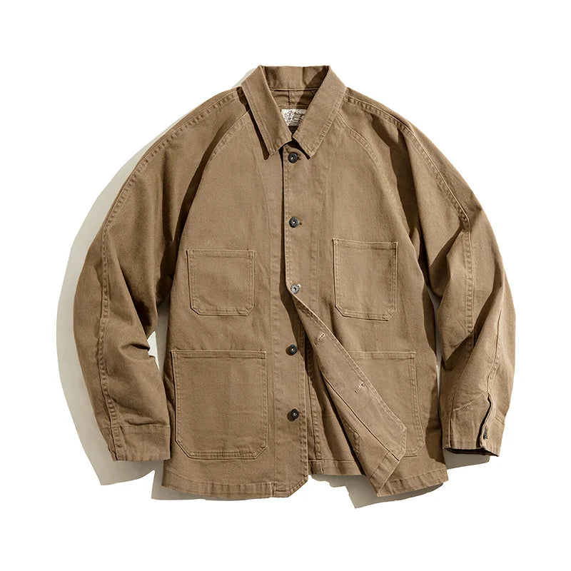 Maden Men's Casual 4-Pocket Jacket