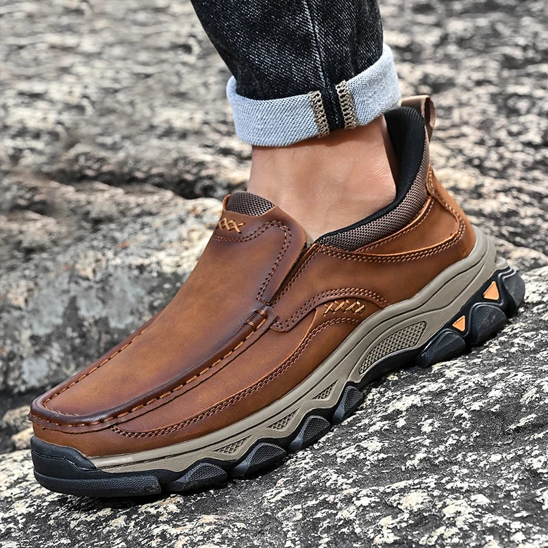 Men's Casual Shoes Cowhide Loafers Slip-On