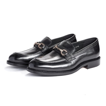 Handmade Men's Casual Leather Shoes New Style Slip-On Low Heel Business Fashion Cowhide First Layer Comfortable Men's Footwear