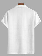 Men's Short Sleeve Knitted Polo Shirt