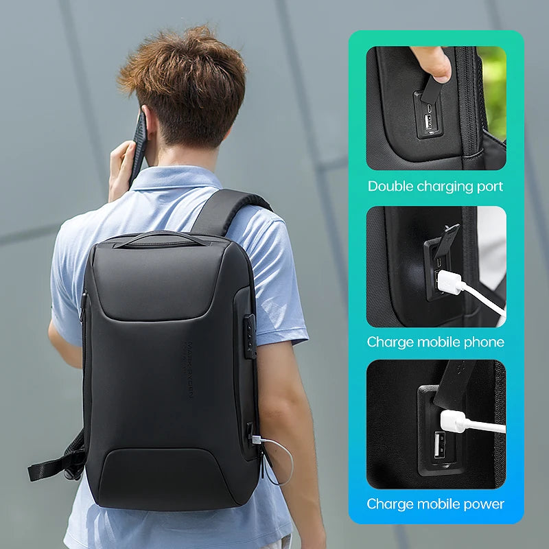 MARK RYDEN Anti Theft Backpack Men Multifunctional USB Water Repellent (15.6")