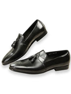Men's Luxury Black Classic Fashion Loafers Shoes Brogue Special Design Low Heel Formal Wedding Dress Bussiness Walking Sapato