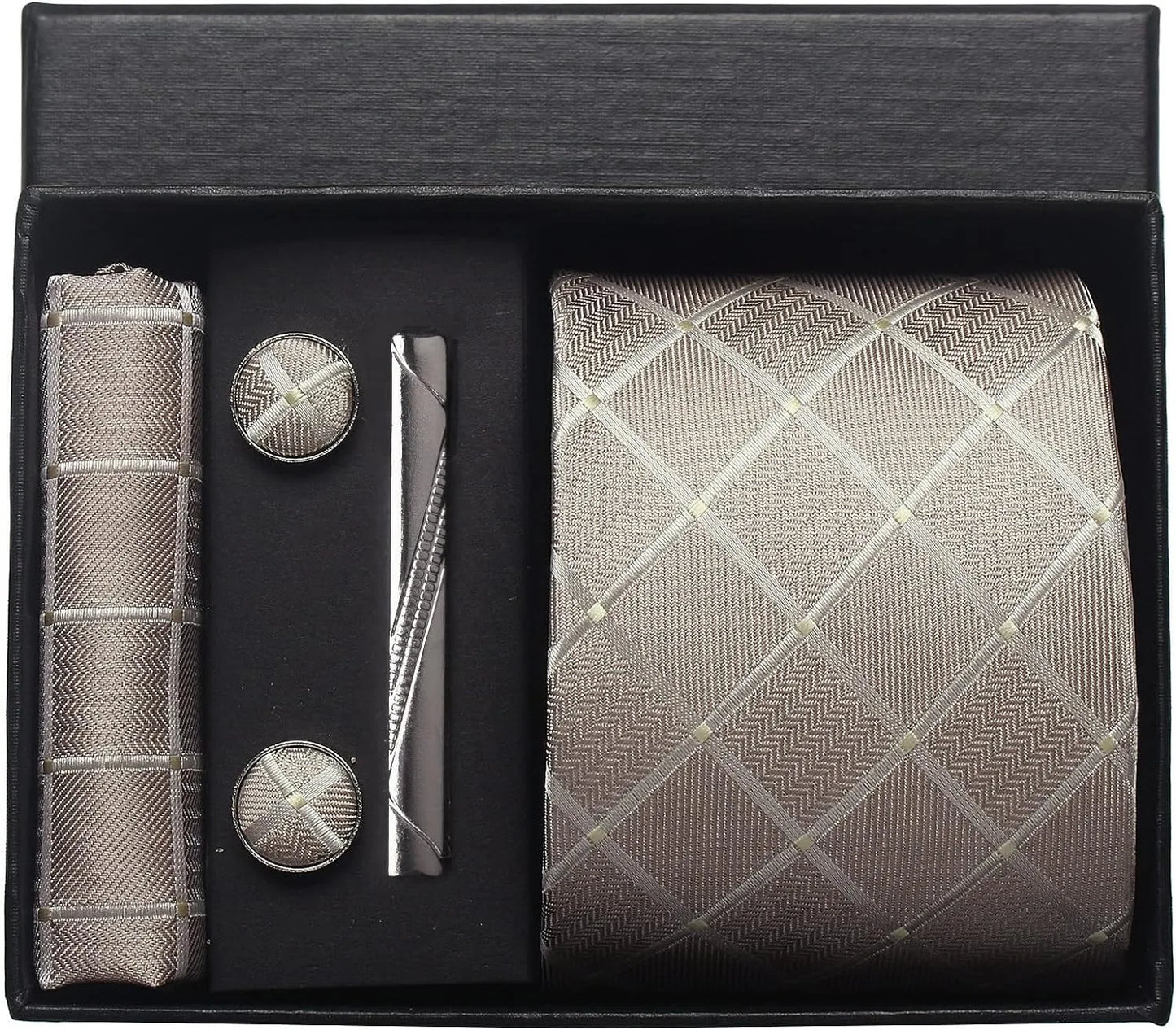 Men's Silk Plaid Tie Set