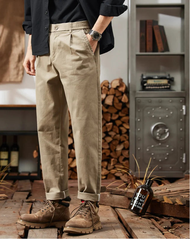 Men's Cargo Pants with Elastic Waistband
