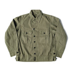 Bronson Army M-41 Herringbone Twill Jacket Vintage HBT Lapel Mens Outerwear