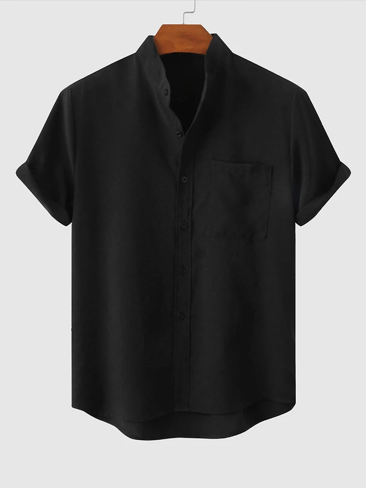 Men's Casual Cotton and Linen T-Shirt