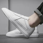 Men's Leather Casual Shoes, Vulcanized Footwear