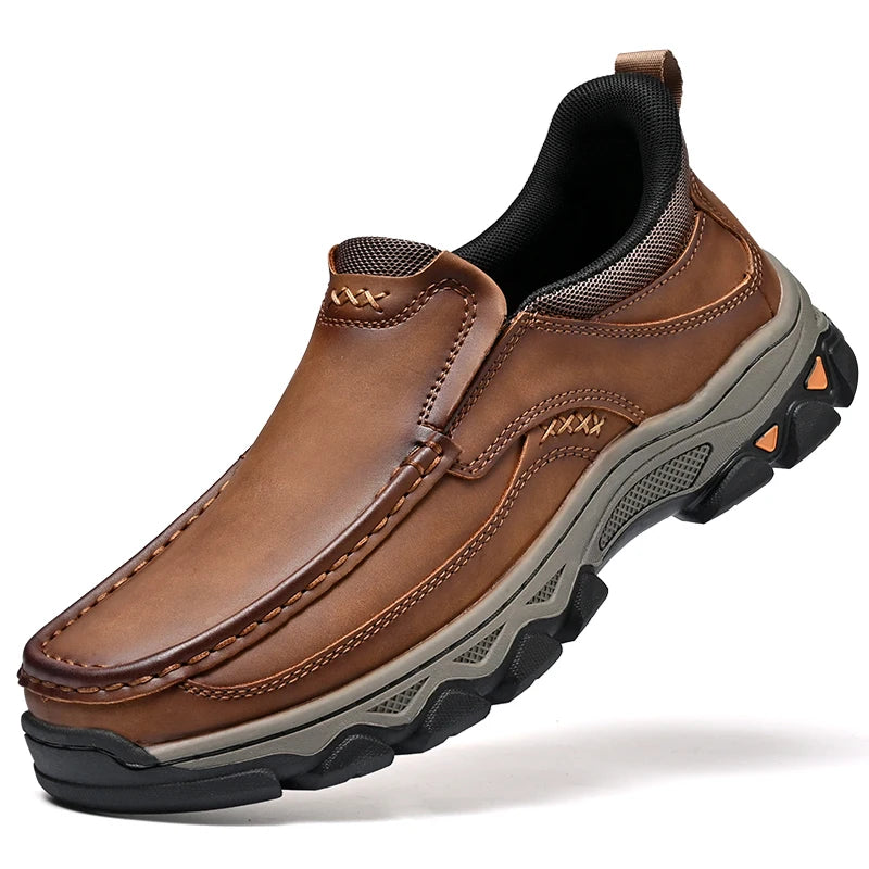 Men's Casual Shoes Cowhide Loafers Slip-On